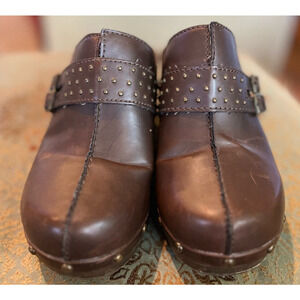 Vintage Route 66 Camden brown chunky slip on mule clog in size 859
